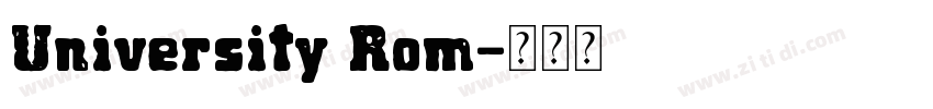University Rom字体转换